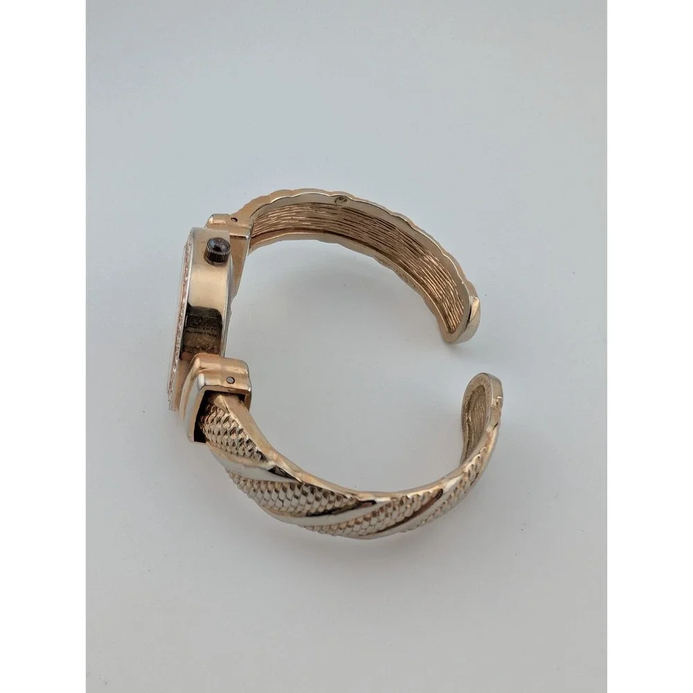 Charming Charlie Watch Women 29mm Case Crystal Rose Gold Bangle- New Battery‎